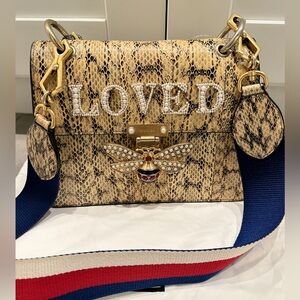 Gucci Python Queen Margaret pearl Bee Loved Bag